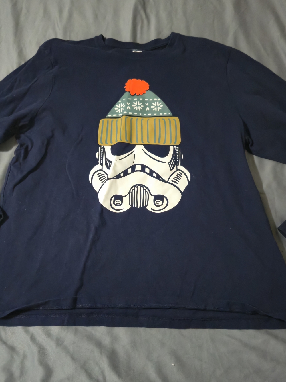Star Wars Essentials Women's Pajama Shirt Lounge Long Sleeve XL Navy Christmas